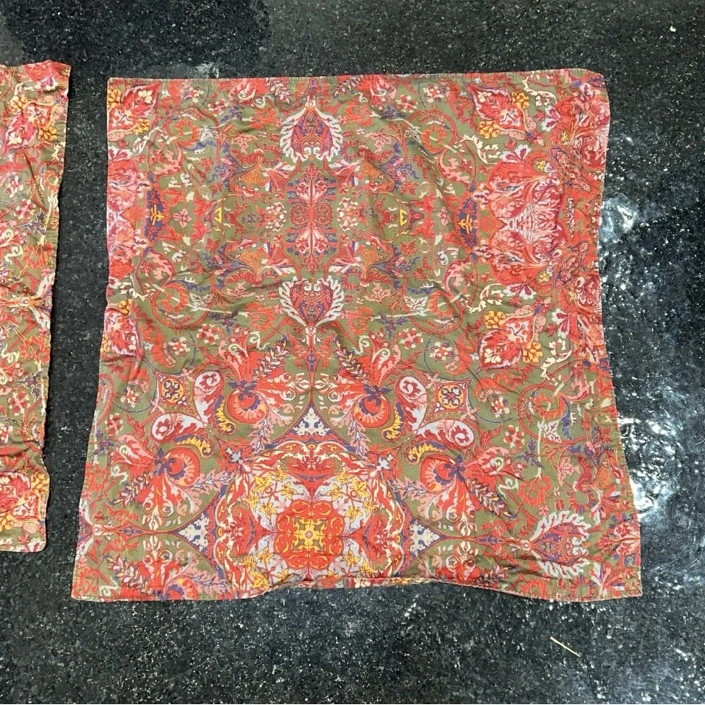 Ralph Lauren Galahad Lot Of 2 27x27 Accent Sham Pillow Cover Square Decorative